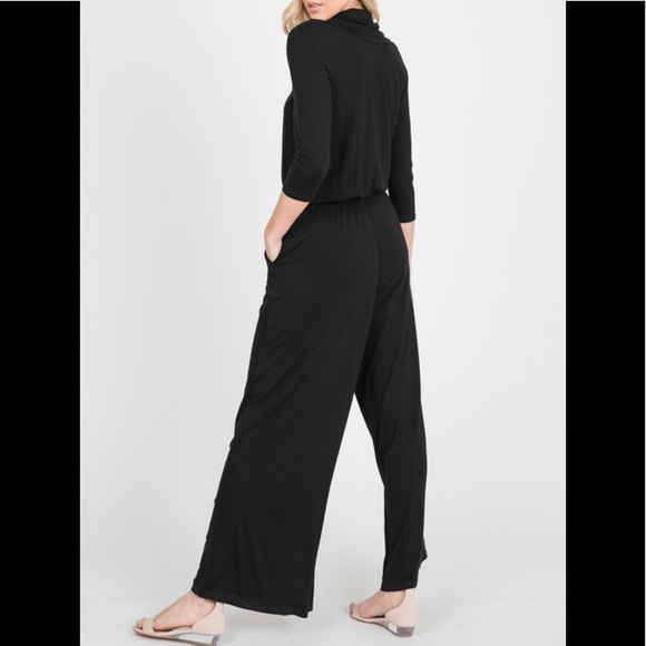 Comfy Black Jumpsuit - Picture 7 of 8